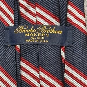 Brooks Brothers Navy and Red Striped Tie
